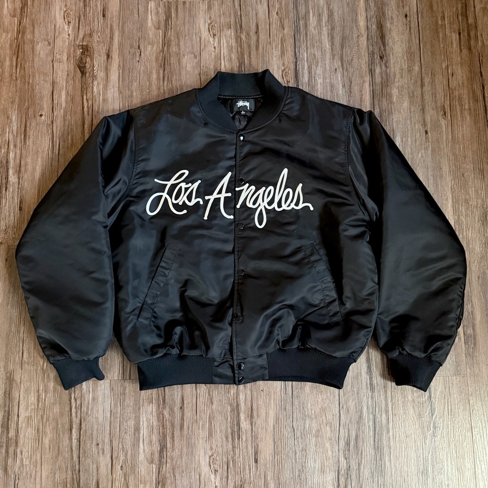 Stussy LA Chapter Satin Varsity Jacket
